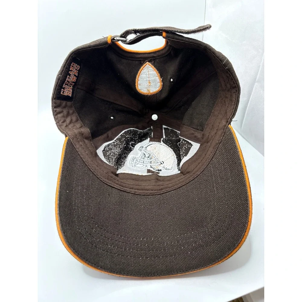 Cleveland Browns Hat Mens Brown Orange 2010 Season Ticket Holder Adjustable Y2K